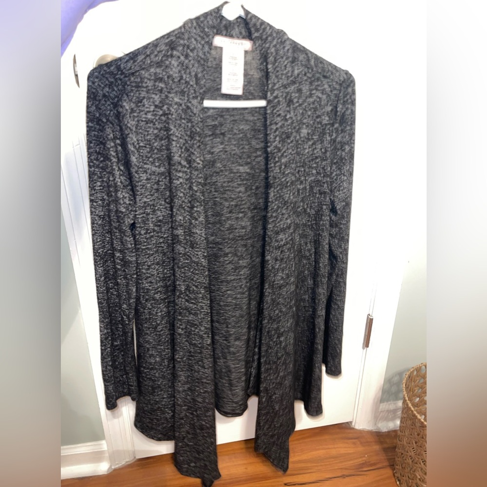Philosophy cardigan heathered charcoal color. Great shape! Size S.